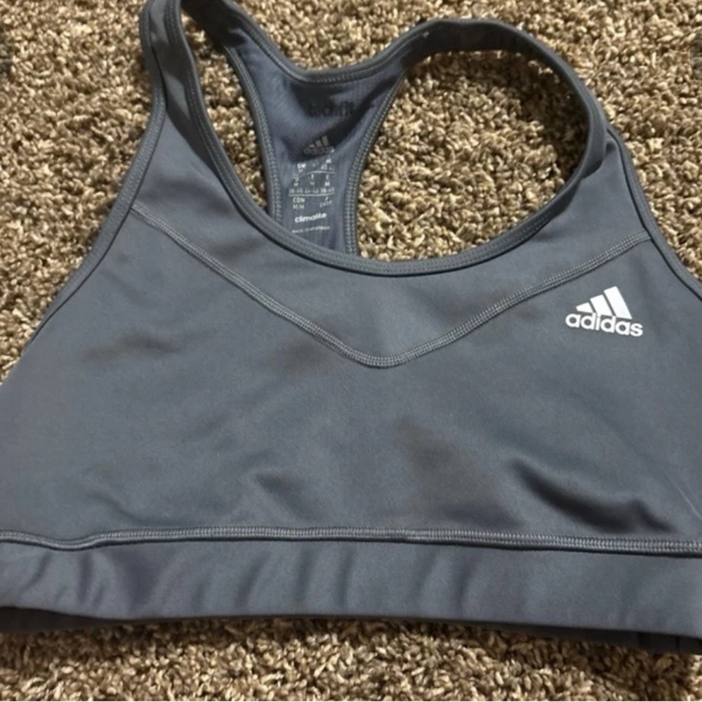 Adidas Charcoal Sports Bra